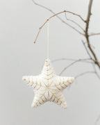 EMBROIDERED STAR FELT ORNAMENT | Handcrafted in Nepal