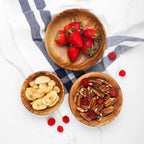 Set of 3 Olive Wood Nesting Bowls | Handmade Dipping Dishes