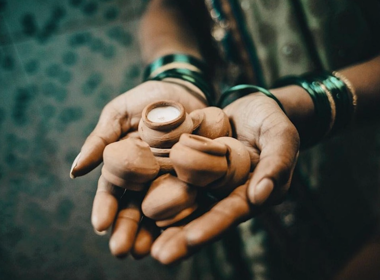 Handmade Terracotta Beeswax Tea Light Candles - Box of 10