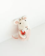 Rosé All Day Felt Mouse Ornament | Handcrafted in Nepal