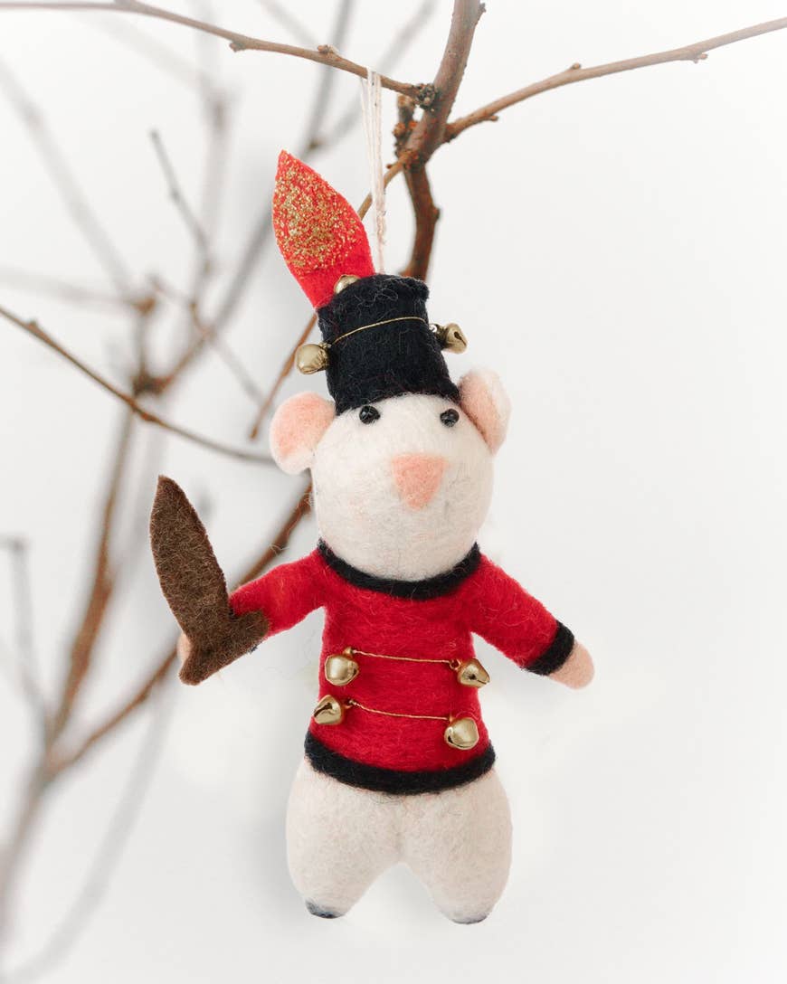 SOLDIER MOUSE FELT ORNAMENT | Handcrafted in Nepal