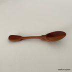 Handcrafted vintage shaped wood jam coffee scoop spoons