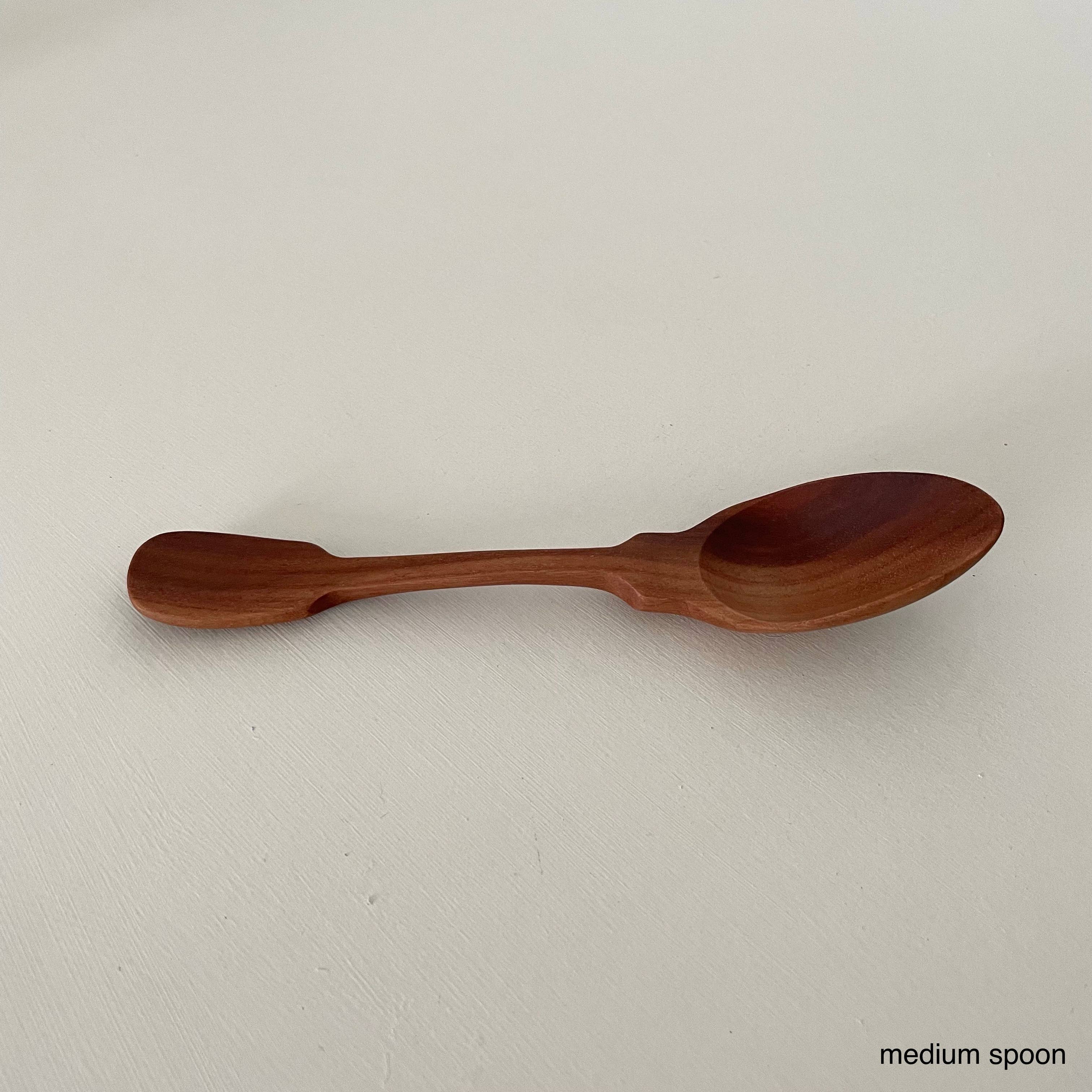 Handcrafted vintage shaped wood jam coffee scoop spoons