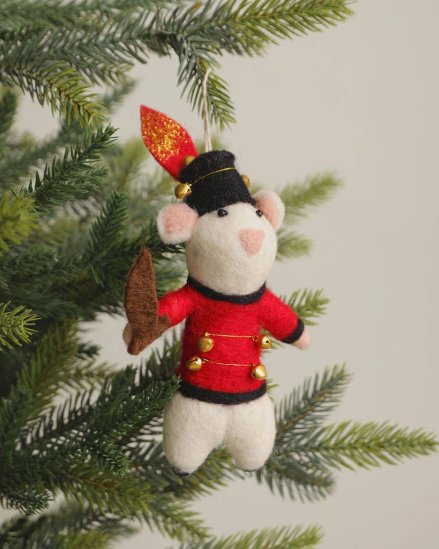 SOLDIER MOUSE FELT ORNAMENT | Handcrafted in Nepal