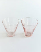 Handblown Hammered Glass Dessert Cups | Pair of 2