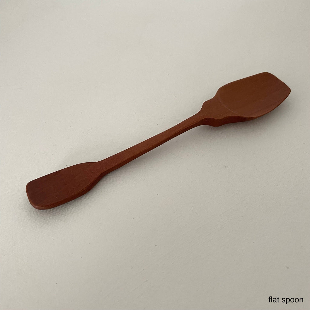Handcrafted vintage shaped wood jam coffee scoop spoons