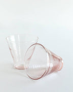 Handblown Hammered Glass Dessert Cups | Pair of 2