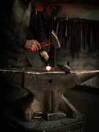 Low Diamond Hand-Forged Iron Candle Stand