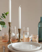 Low Diamond Hand-Forged Iron Candle Stand