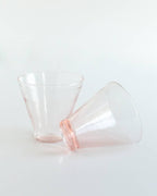 Handblown Hammered Glass Dessert Cups | Pair of 2