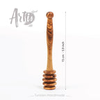 Handmade Olive Wood Honey Dipper | Rustic Drizzling Tool