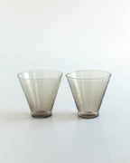 Handblown Hammered Glass Dessert Cups | Pair of 2