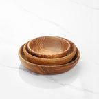 Set of 3 Olive Wood Nesting Bowls | Handmade Dipping Dishes