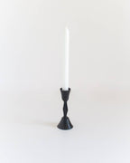 Low Diamond Hand-Forged Iron Candle Stand