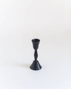 Low Diamond Hand-Forged Iron Candle Stand