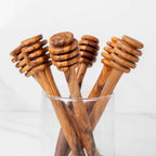 Handmade Olive Wood Honey Dipper | Rustic Drizzling Tool