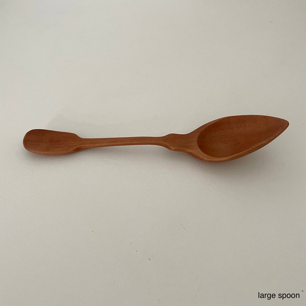 Handcrafted vintage shaped wood jam coffee scoop spoons