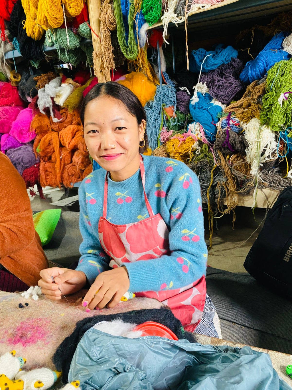 Christmas Lights Felt Mouse Ornament